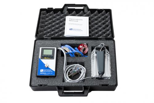 Dermalume handheld phototherapy device case open